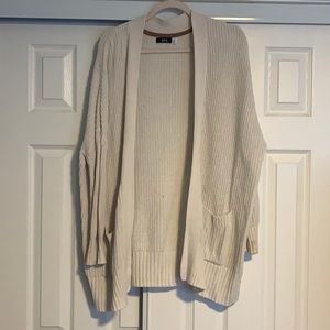 Oversized cream knit cardigan